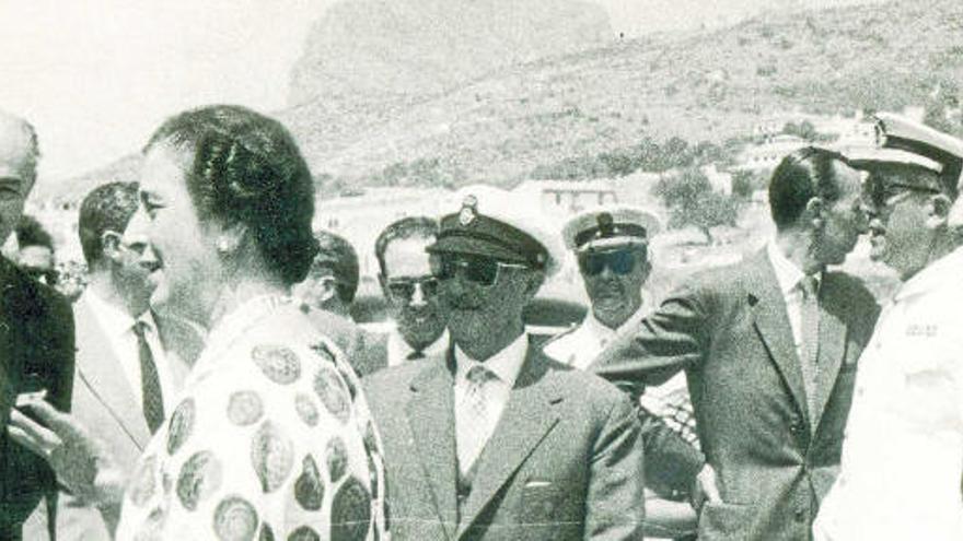Momento en el que Franco, en 1961, llegó a Xàbia a bordo del Azor