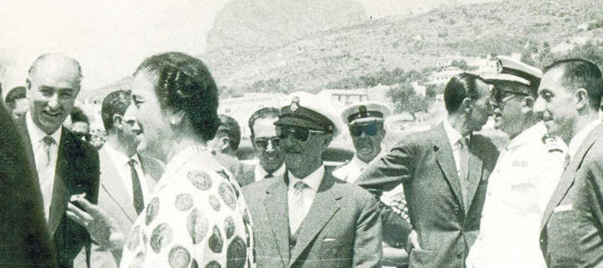 Momento en el que Franco, en 1961, llegó a Xàbia a bordo del Azor