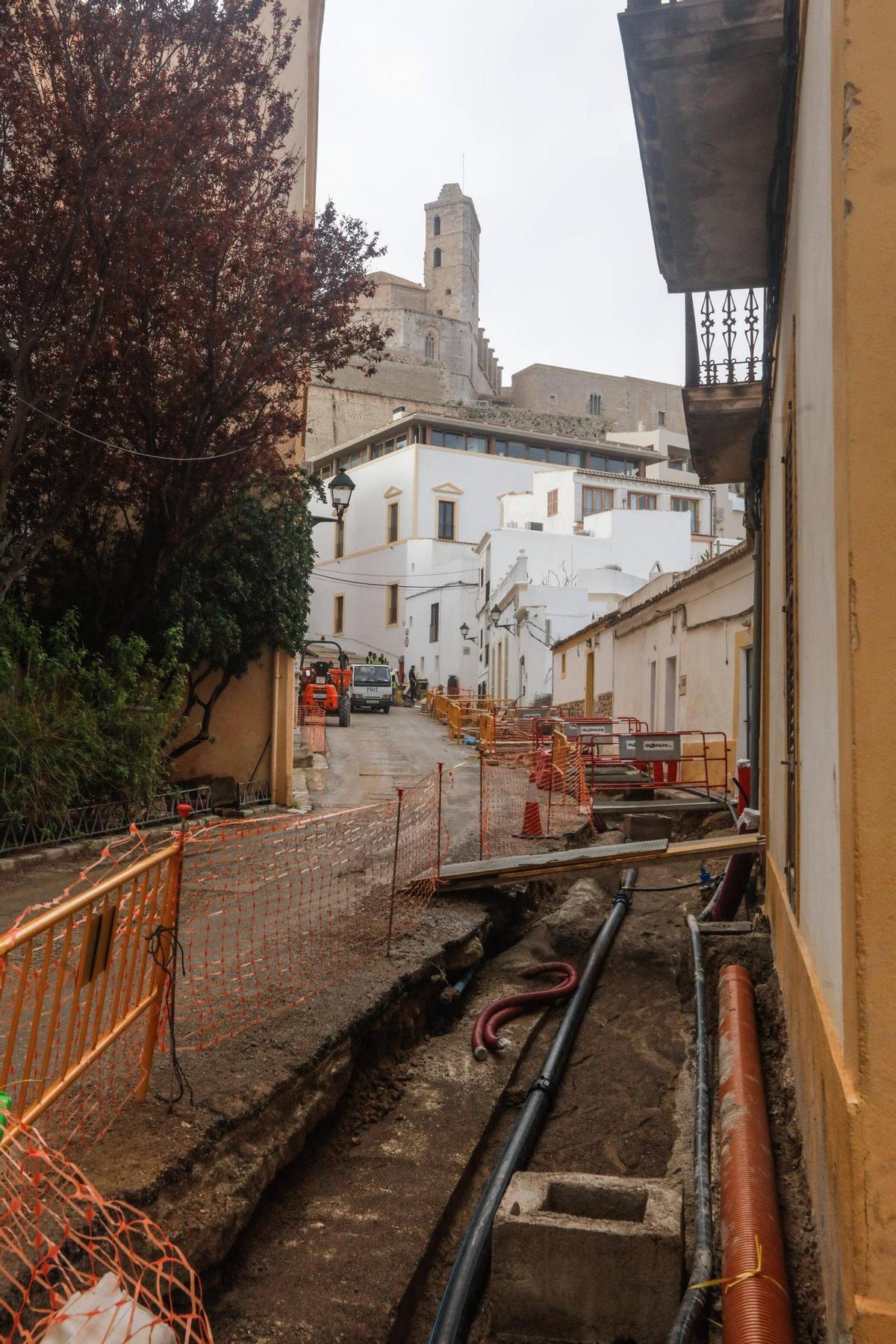 Galería de imágenes de las obras en el casco histórico de Ibiza Galería de imágenes de las obras en el casco histórico de Ibiza