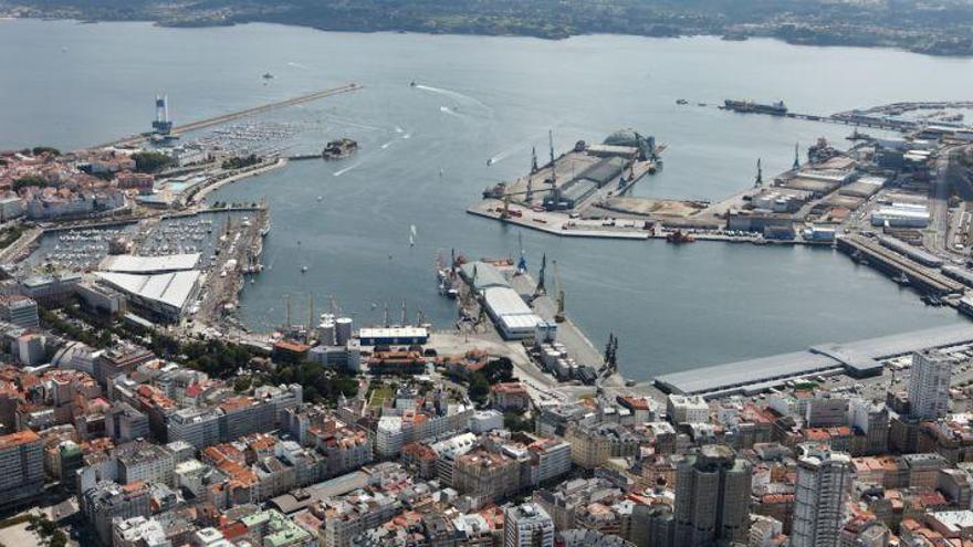 Vista aérea de los terrenos portuarios.