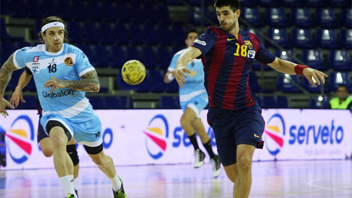 El lateral del FC Barcelona Eduardo Gurbindo sustituirá al lesionado Alex Dujshebaev