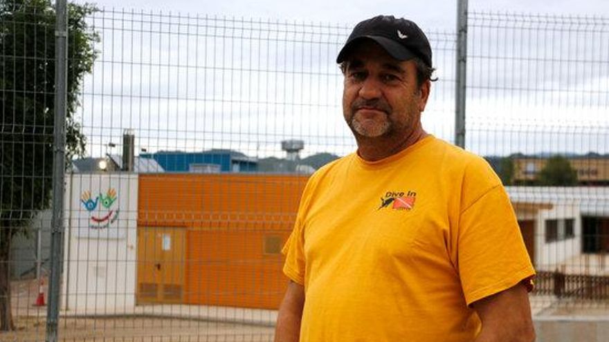 Miquel Creus, coordinador de l&#039;1-O a Castellgalí, a l&#039;escola Sant Miquel de Castellgalí