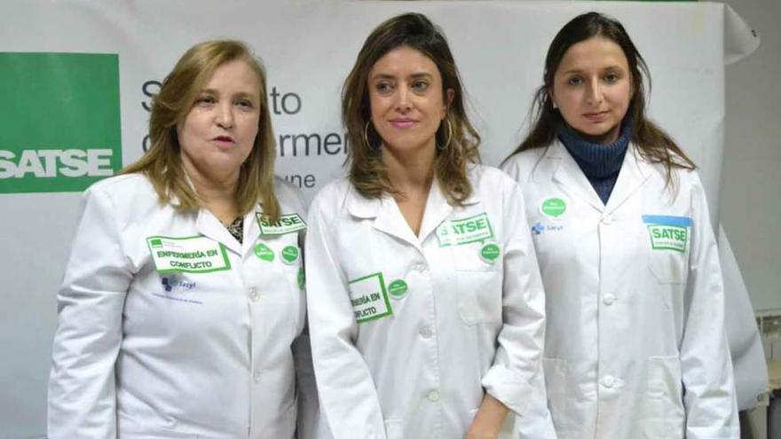 Desde la izquierda, Milagros García, María Ballesteros y Sonia Pérez.