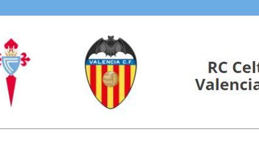 Horario y dónde ver el partido Celta-Valencia CF