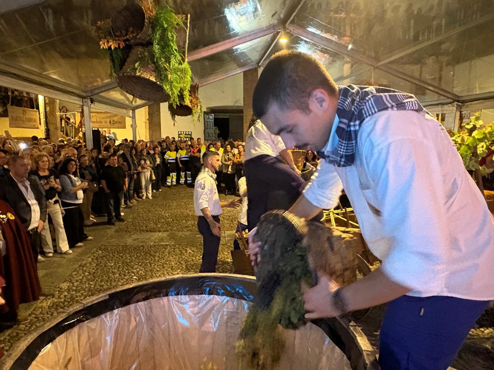 Así se vivió la recreación histórica de la pisada de la uva en la Fiesta de la Vendimia