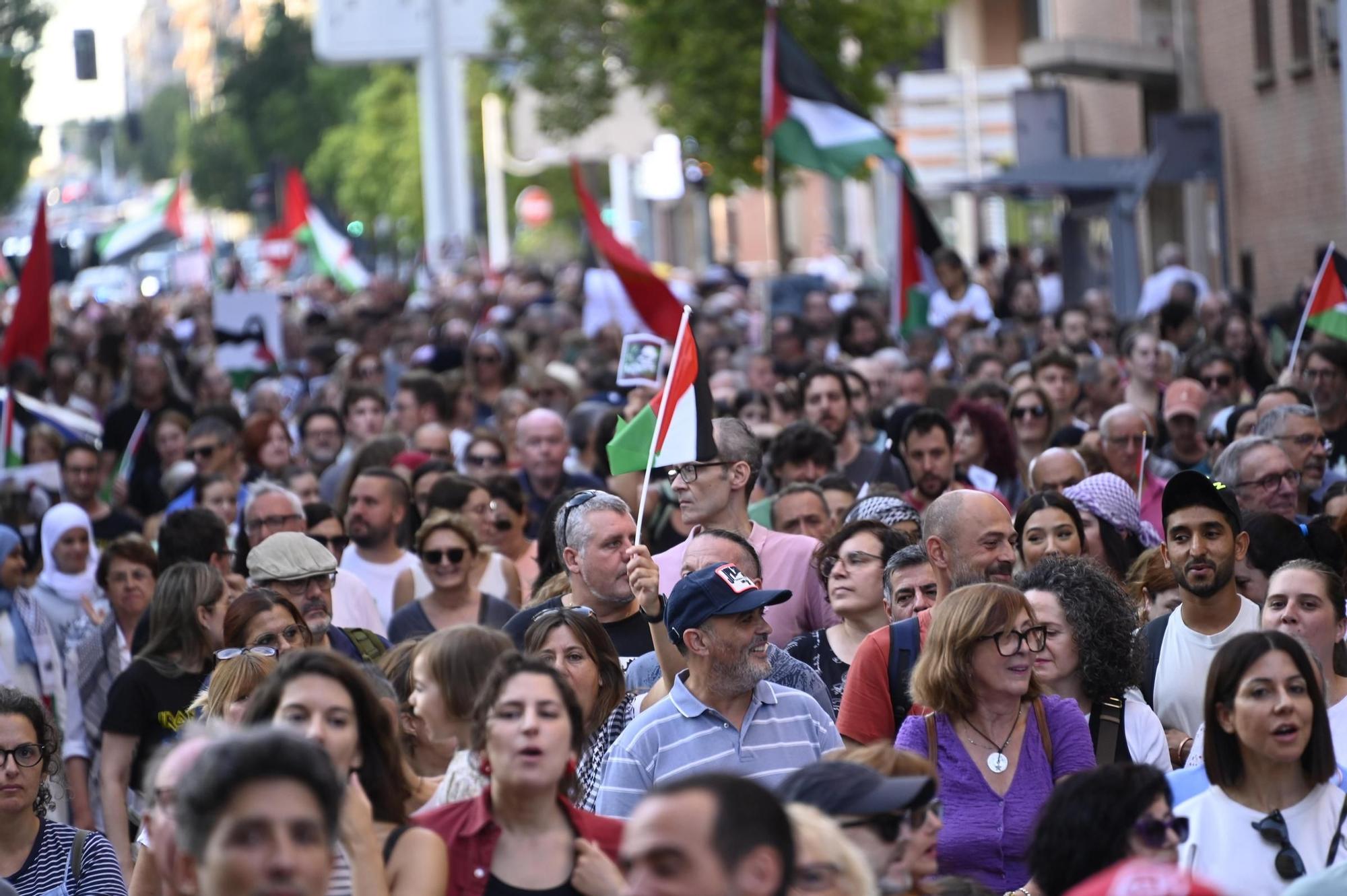 Así ha sido la multitudinaria manifestación para exigir la libertad de Palestina en Elche