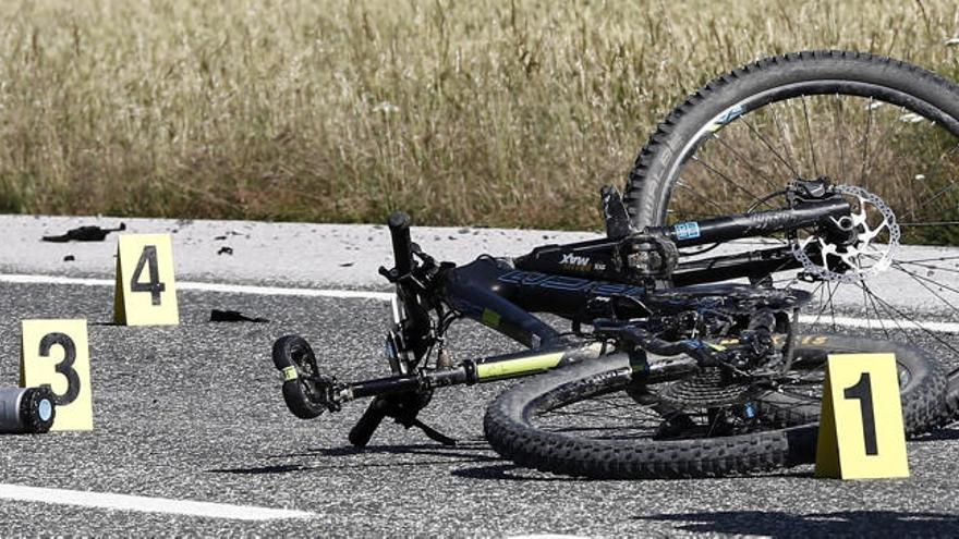 Bici accidentada.