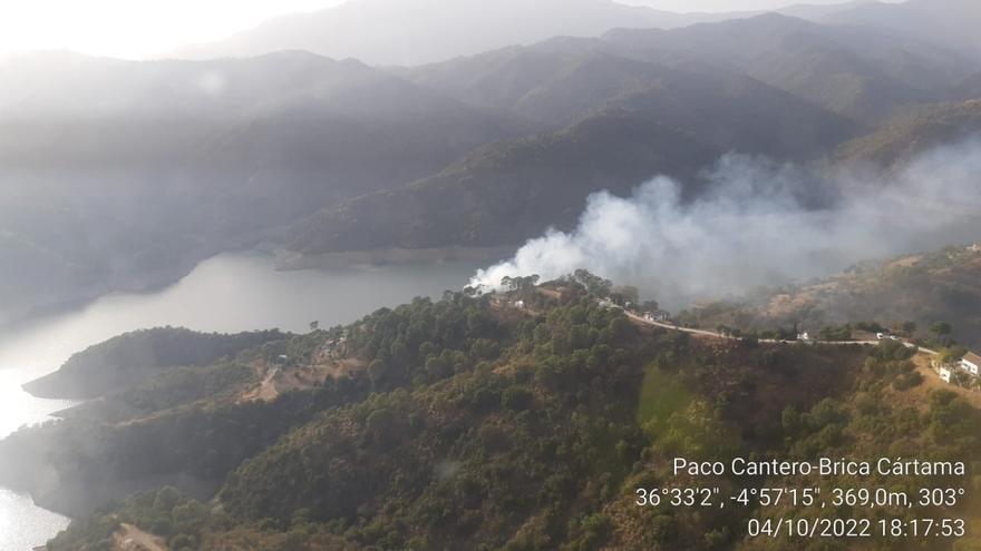 Incendio en el Pantano de La Concepción de Istán