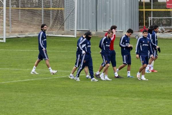 Entrenamiento del lunes del Real Zaragoza