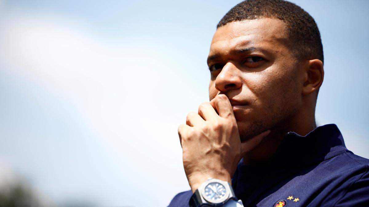 Kylian Mbappé, durante la concentración de la selección francesa.