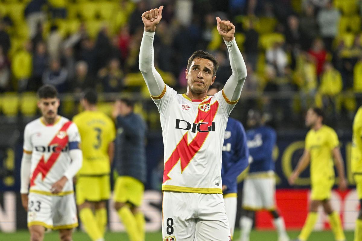 Oscar Trejo, durante un partido con el Rayo Vallecano.