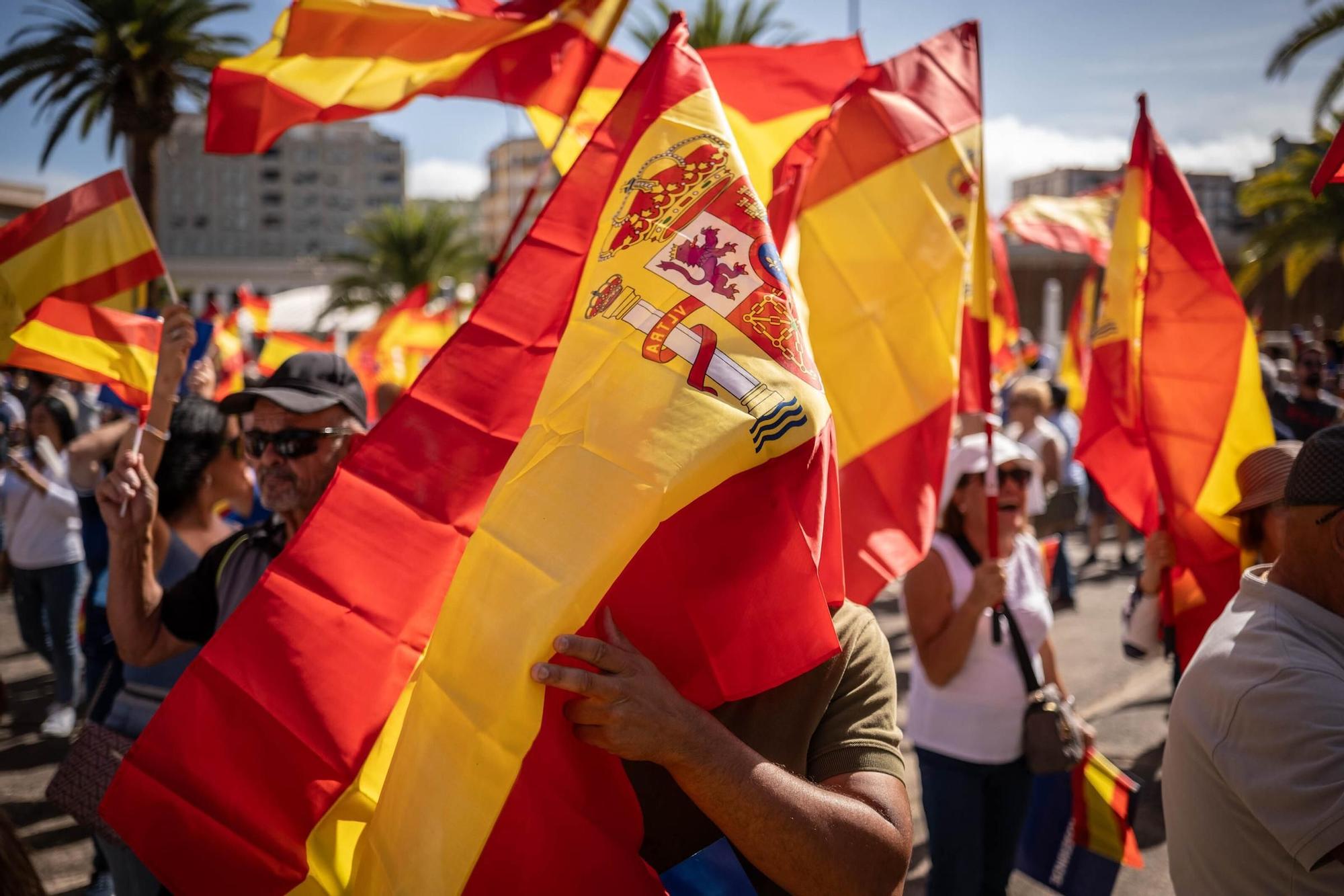 Manifestación contra la ley de amnistía en Santa Cruz de Tenerife