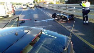 Una conductora ebria arrolla a tres motoristas y a dos de ellos se les ha tenido que amputar una pierna