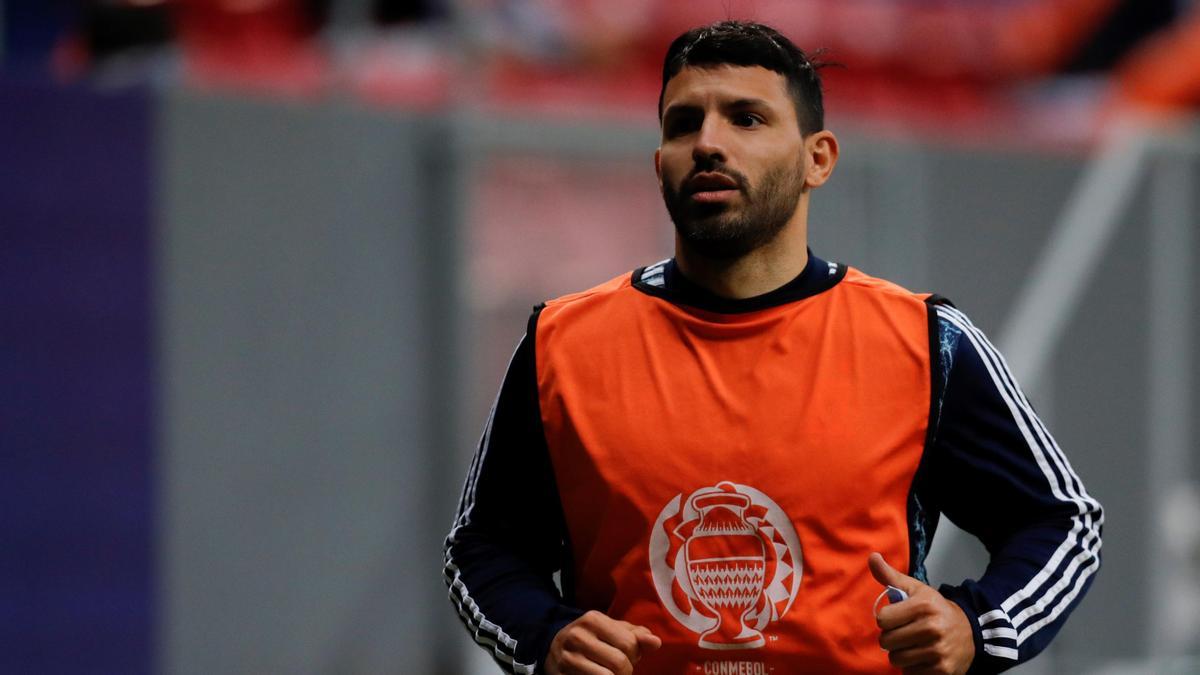 Agüero, en una imagen de archivo con la selección argentina.