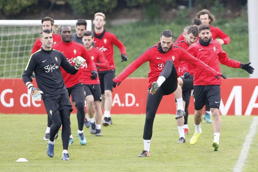 Entrenamiento del Sporting de Gijón