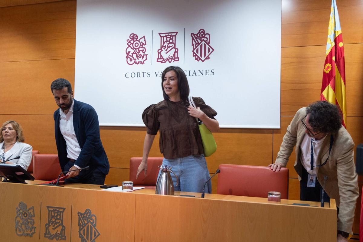 Valencia. VLC. La secretaria general del PSPV-PSOE, Diana Morant, se reúne con el Grupo Parlamentario Socialista de las Corts para analizar los presupuestos de la Generalitat