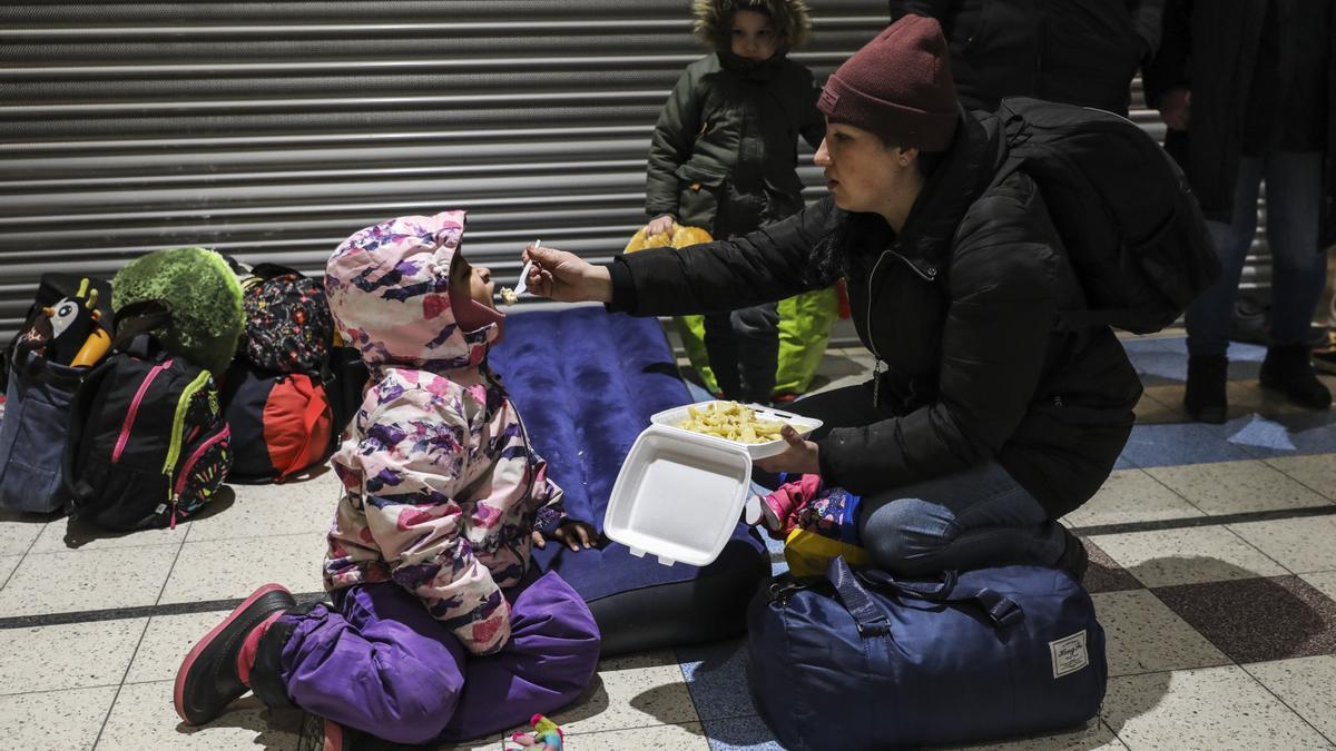 Refugiados de Ucrania en Polonia.