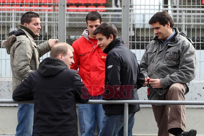 Marc Márquez en el Circuit de Catalunya Montmeló en la pretemoporada del Mundial de 2010 tras dejar KTM y fichar por Red Bull Ajo Motorsport.