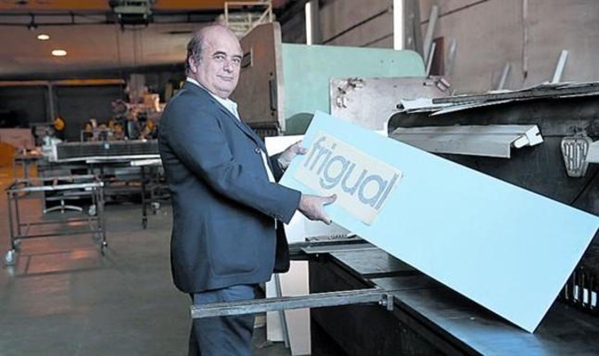Joaquim Julià, a la planta de Frigual.