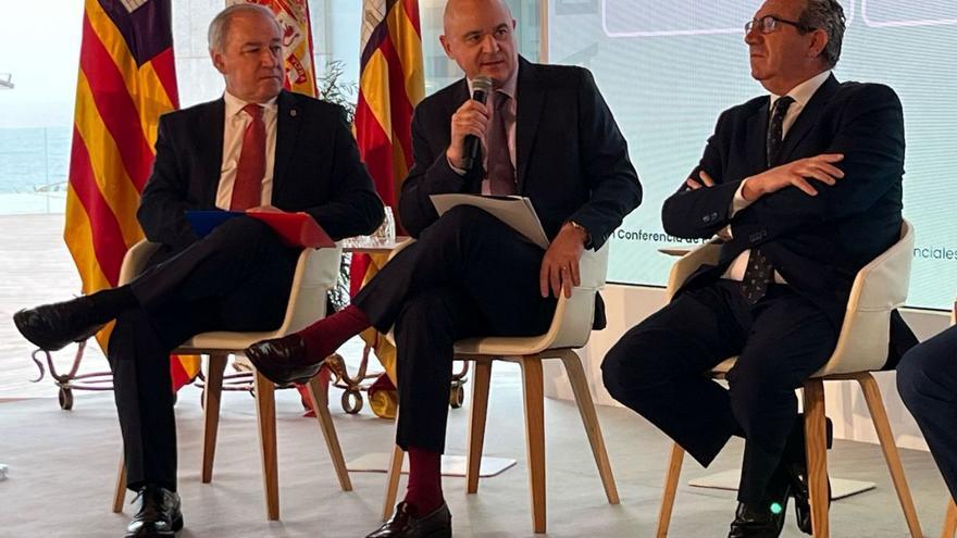 El presidente ibicenco, durante su intervención en la conferencia. | CIE