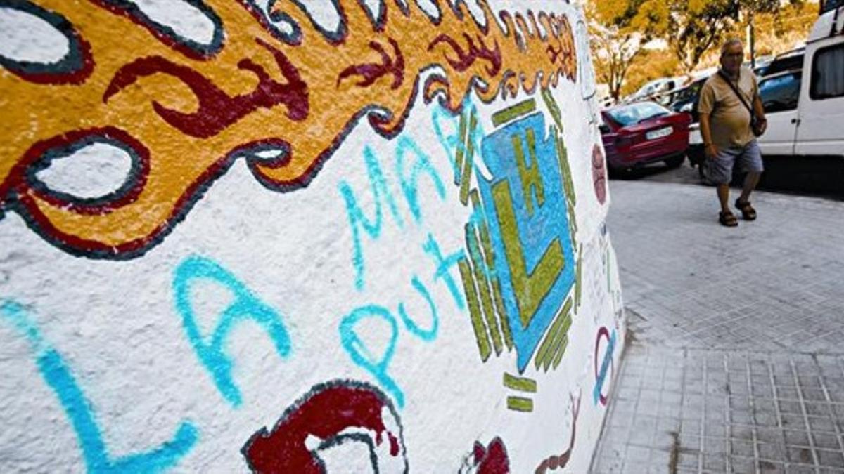 Pintada de las maras en L'Hospitalet de Llobregat.