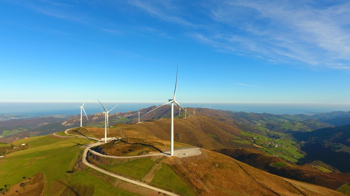 Parques eólicos construidos en el Occidente de Asturias.