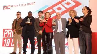 CCOO Galicia entrega os Premios 10 de Marzo a Samuel Kwesi, a maxistrada Paz Filgueira e o sindicalista Xosé Lamela: «Representan a dignidade do pobo galego»