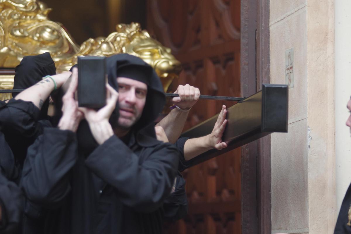 Procesión del Cristo de la Clemencia en el Sábado de Pasión de la Semana Santa de Málaga.