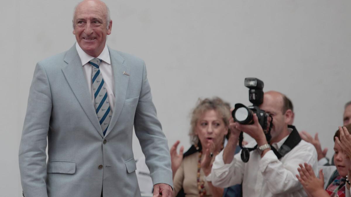 Juan Ignacio Rodríguez Carrasco, cuando recibió el "Grupista Ejemplar".