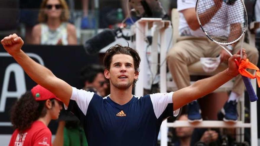 Thiem celebra la victoria. // Efe