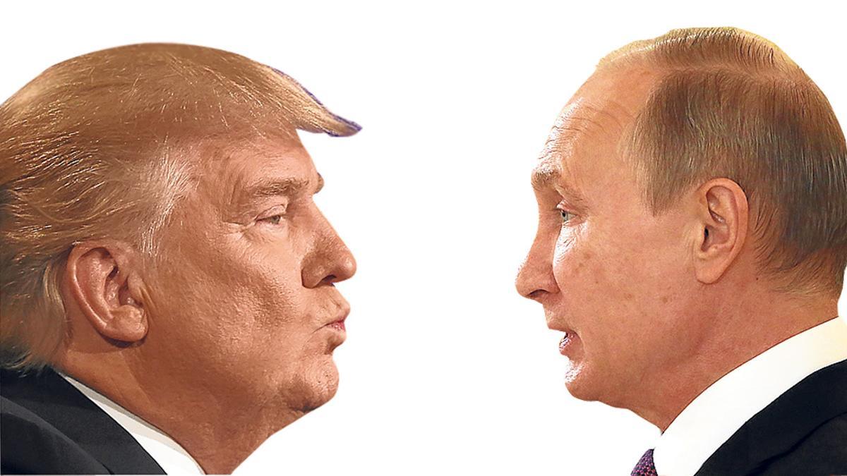 Fotografía combinada de Donald Trump y Vladímir Putin