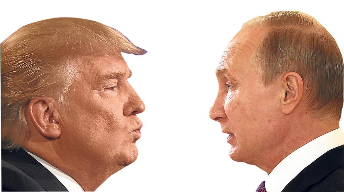 Fotografía combinada de Donald Trump  y Vladímir Putin