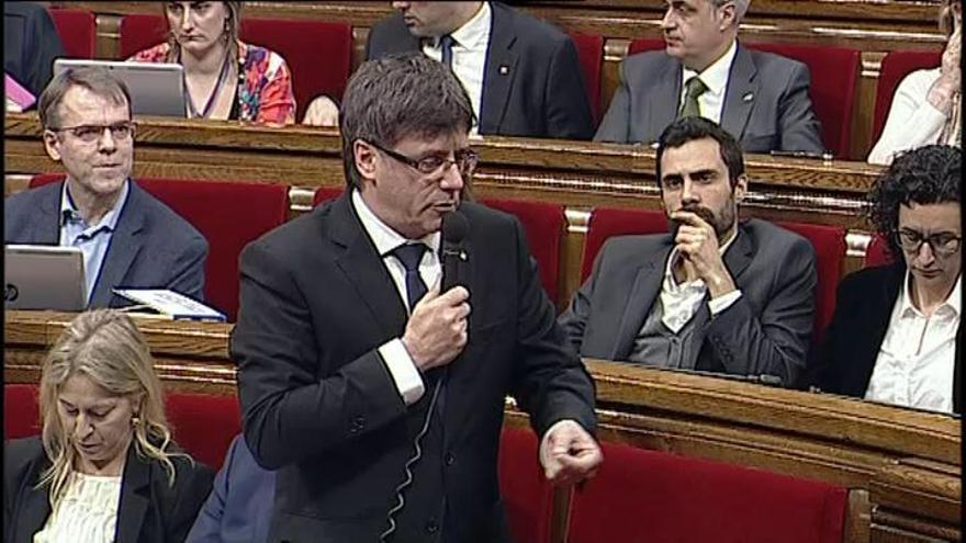 Puigdemont: "Esas negociaciones ni están ni se las espera"