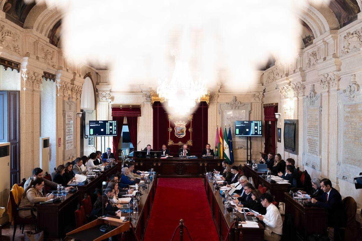 Imagen del pleno del Ayuntamiento de Málaga