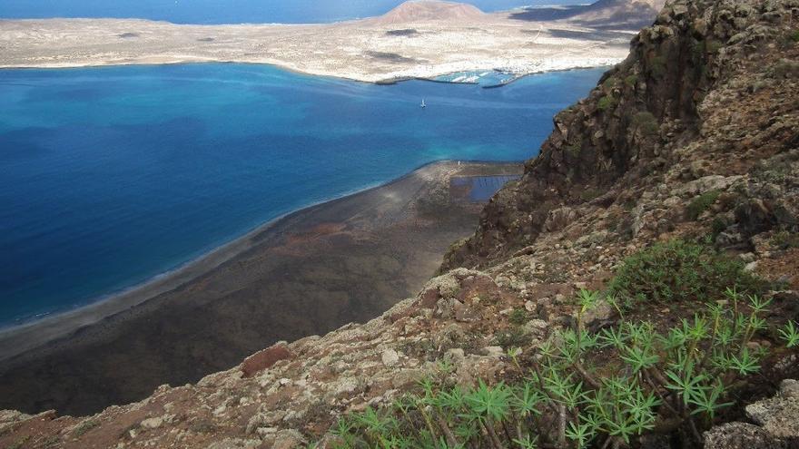 Una parte de la isla de La Graciosa, que se incluye en el Archipiélago Chinijo.