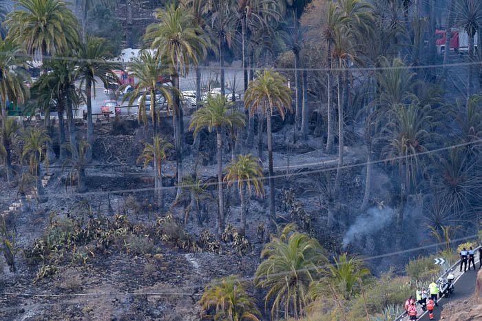 Incendio el hotel Molino del Agua, en Ayacata