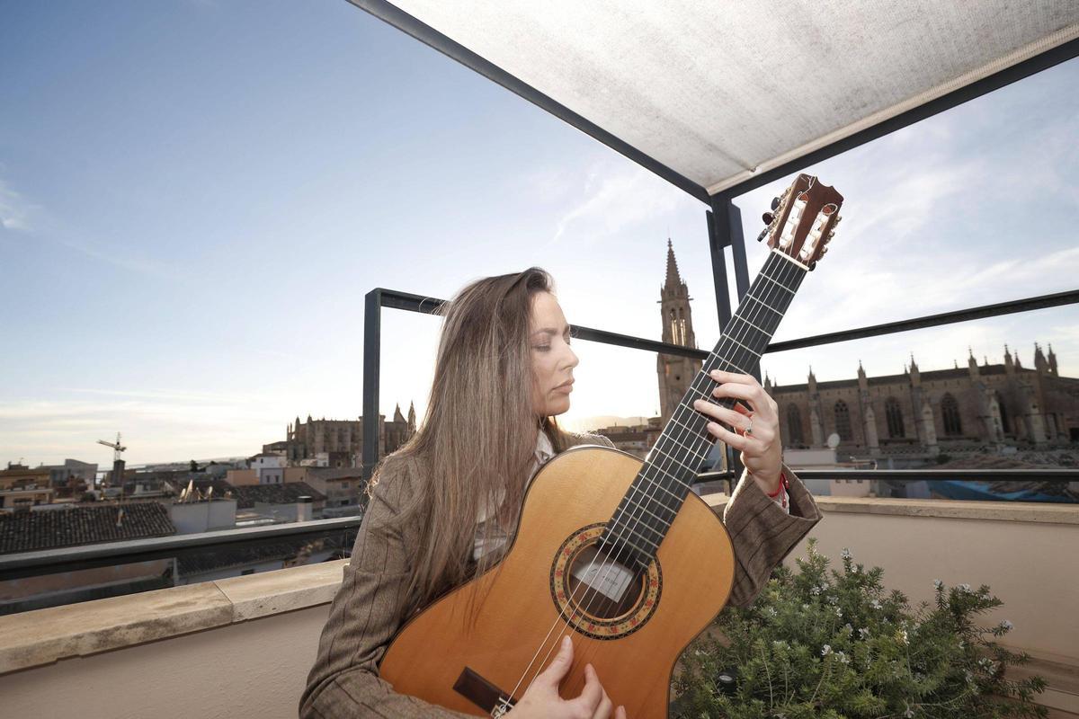 Mercedes Luján, ayer, en el hotel Sant Francesc de Palma.