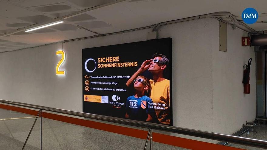 Escasa información sobre los cortes de tráfico en Mallorca por el eclipse en las llegadas del aeropuerto de Palma