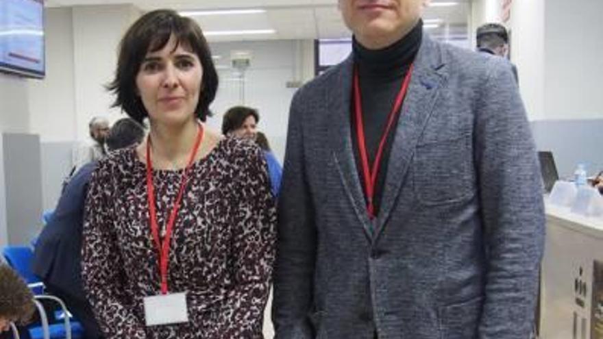 Ana Diéguez-Rodriguez y Miguel Hermoso, ayer en el congreso.