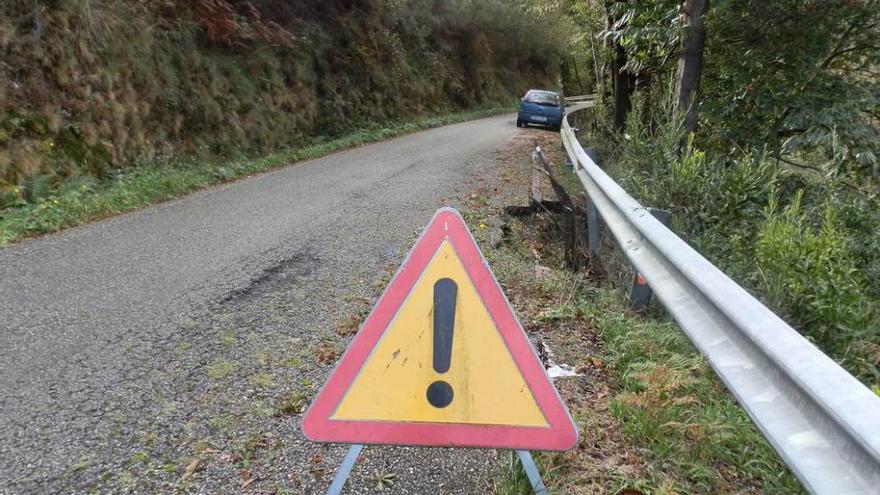 Sinariega, en Parres, exige mejoras en la carretera local