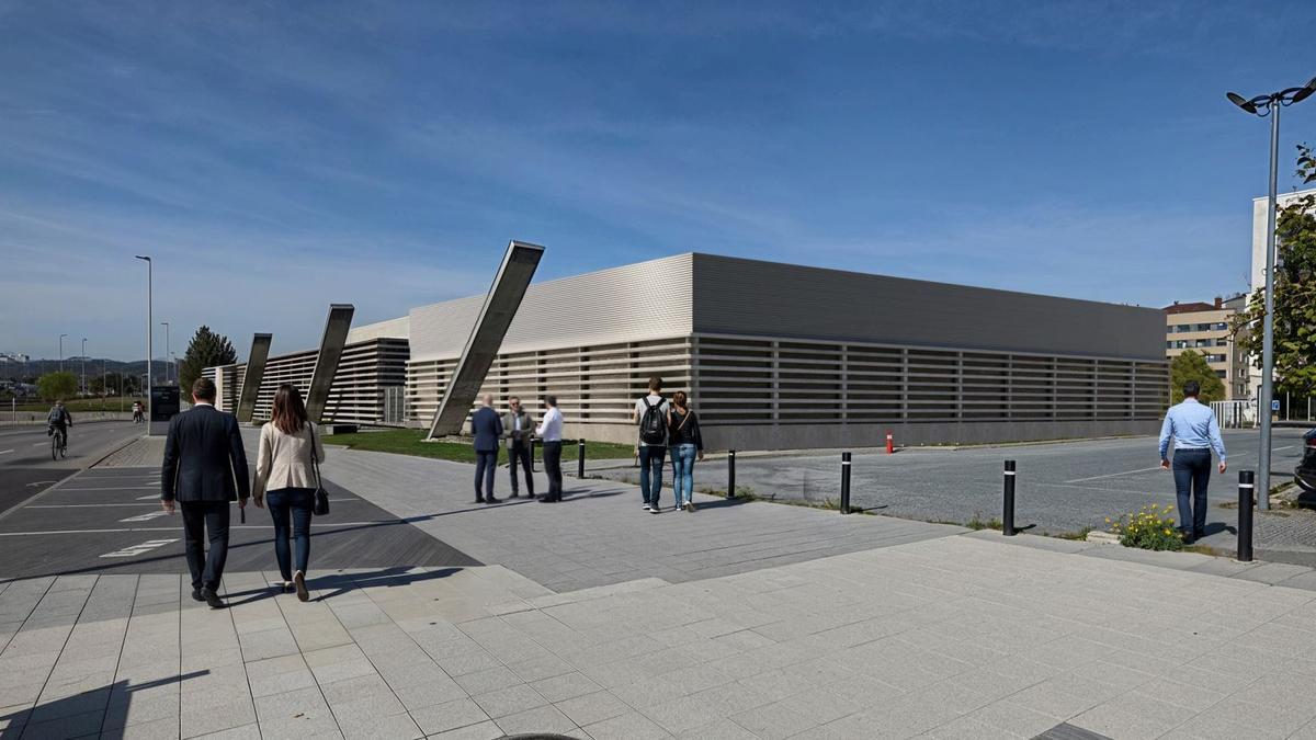 Reproducción de cómo será la obra del complejo deportivo de La Calzada.