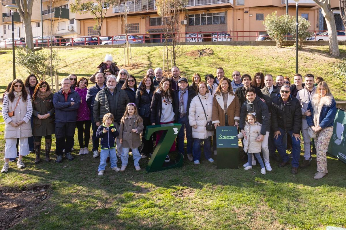 Presentación del programa de arbolado del parque Bruil, este domingo en Zaragoza.