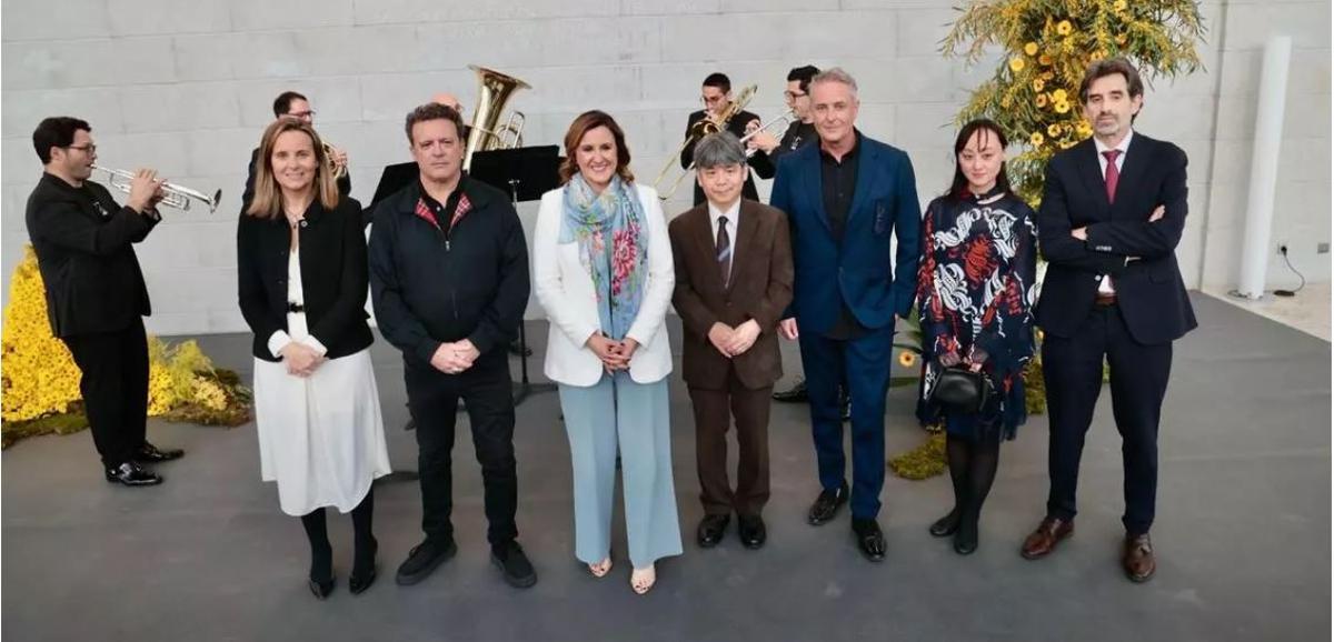 Presentación de la València Music City con Paula Llobet José Manuel Casany, Mª José Catalá, Toshio Hosokawa, Alexander Liebreich, Ryoko Aoki y Jose Luis Moreno.