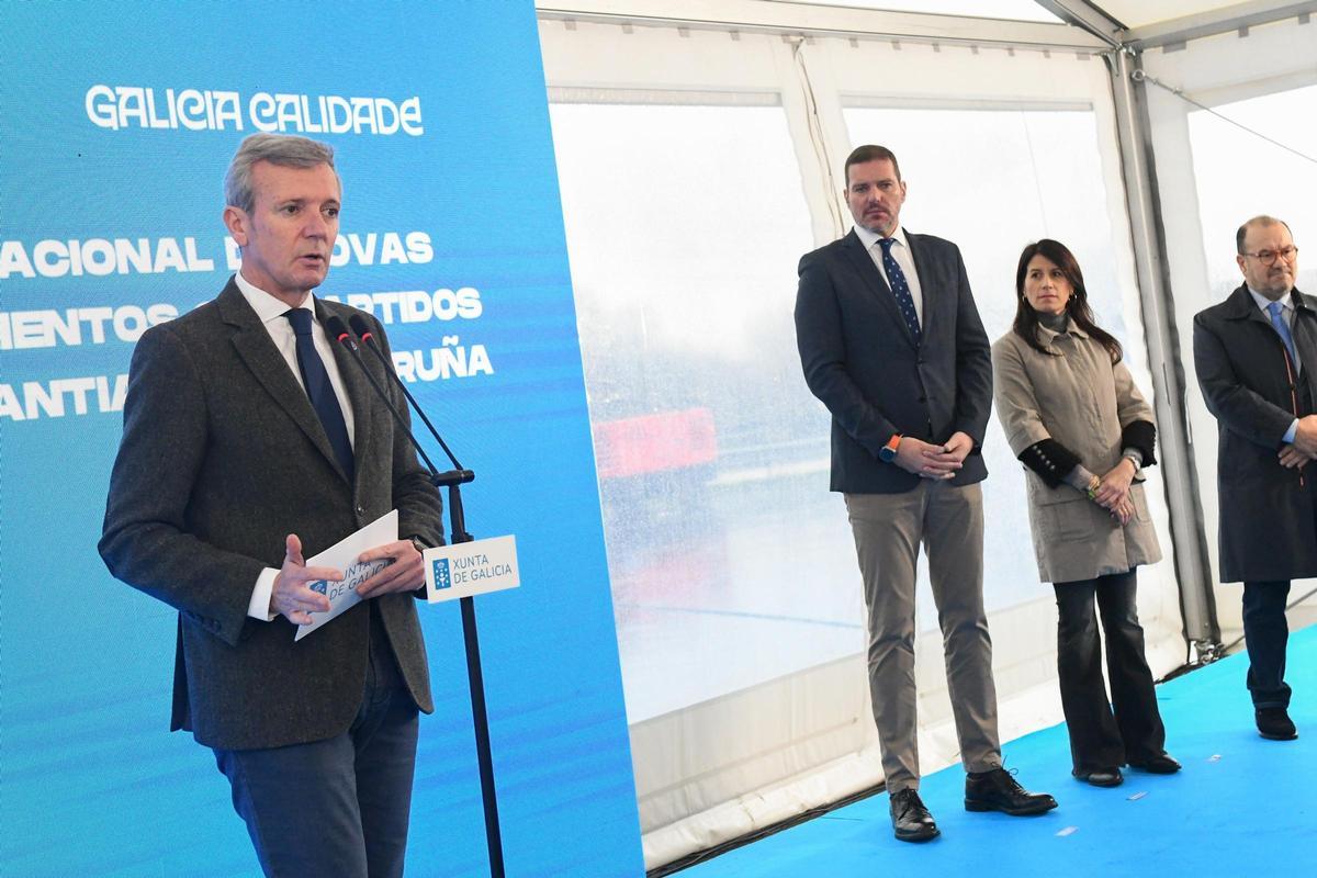 El presidente de la Xunta, Alfonso Rueda, en el anuncio de la licitación del concurso de ideas.