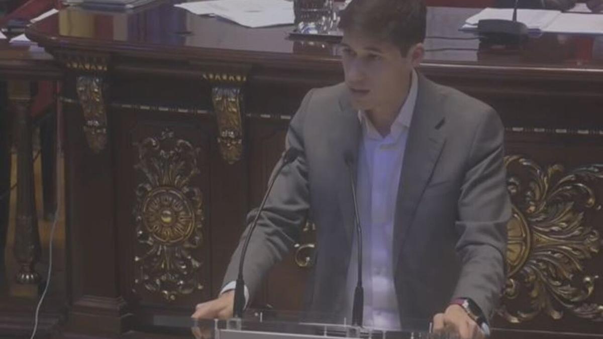 Borja Sanjuan, en el Pleno del Ayuntamiento