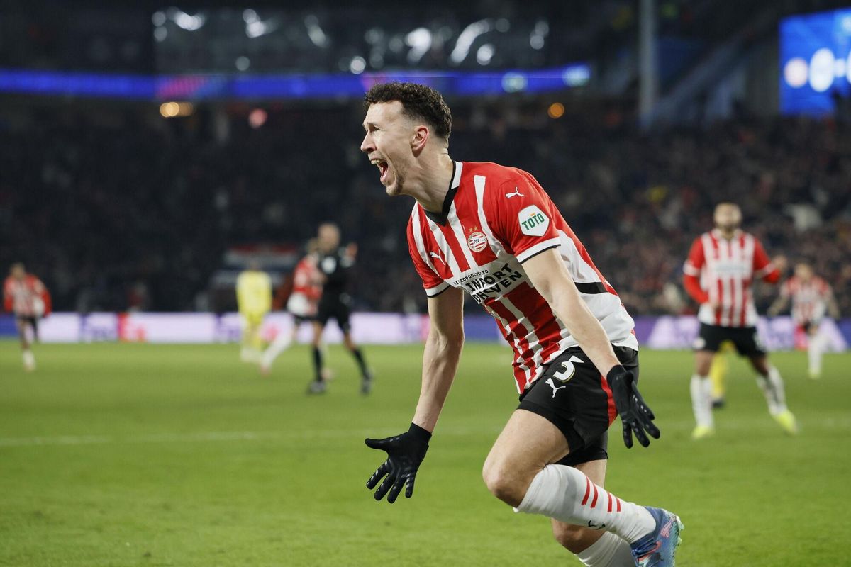 Ivan Perisic en un partido de la Liga de Campeones.