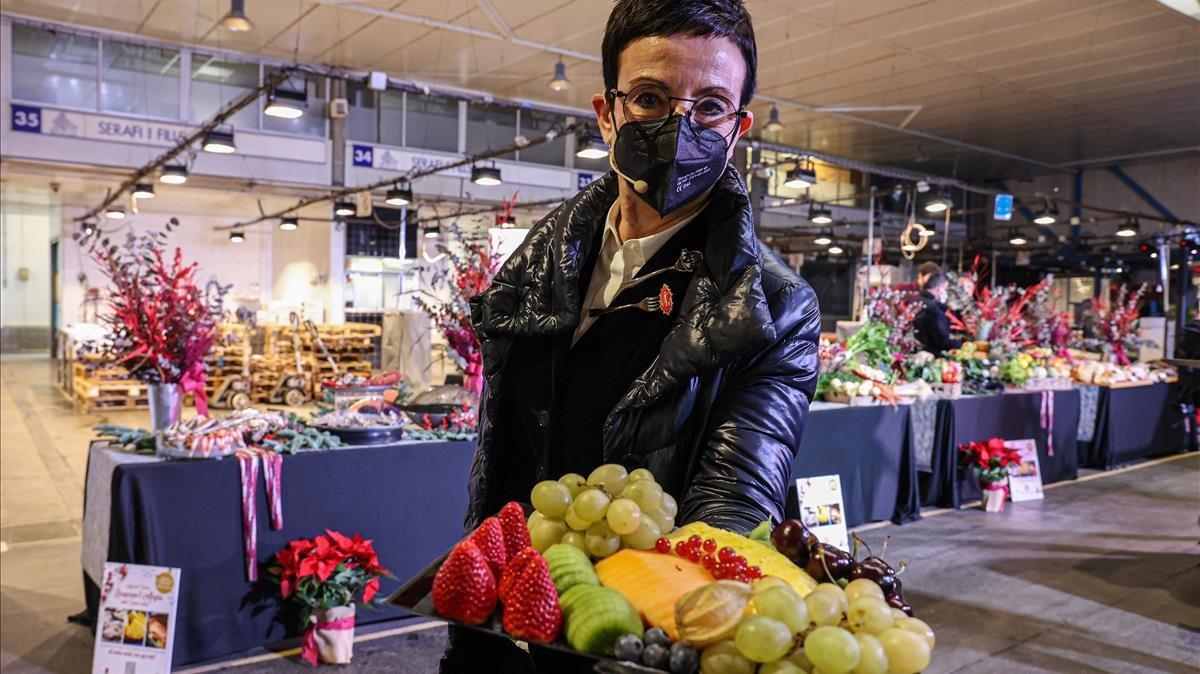 Barcelona 14 12 2020 Barcelona Los mayoristas de alimentos frescos informaran de las tendencias de consumo  precios y previsiones de venta de cara a Navidad  Con la presencia de Carme Ruscalleda  AUTOR  JORDI OTIX