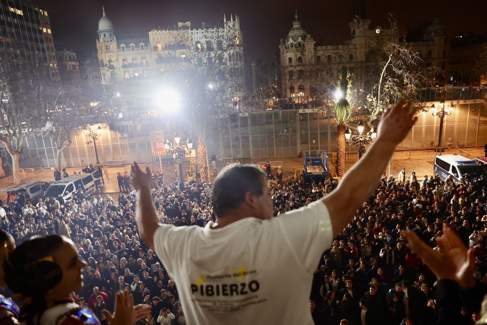 Así fue el castillo del 7 de marzo en la Plaza del Ayuntamiento