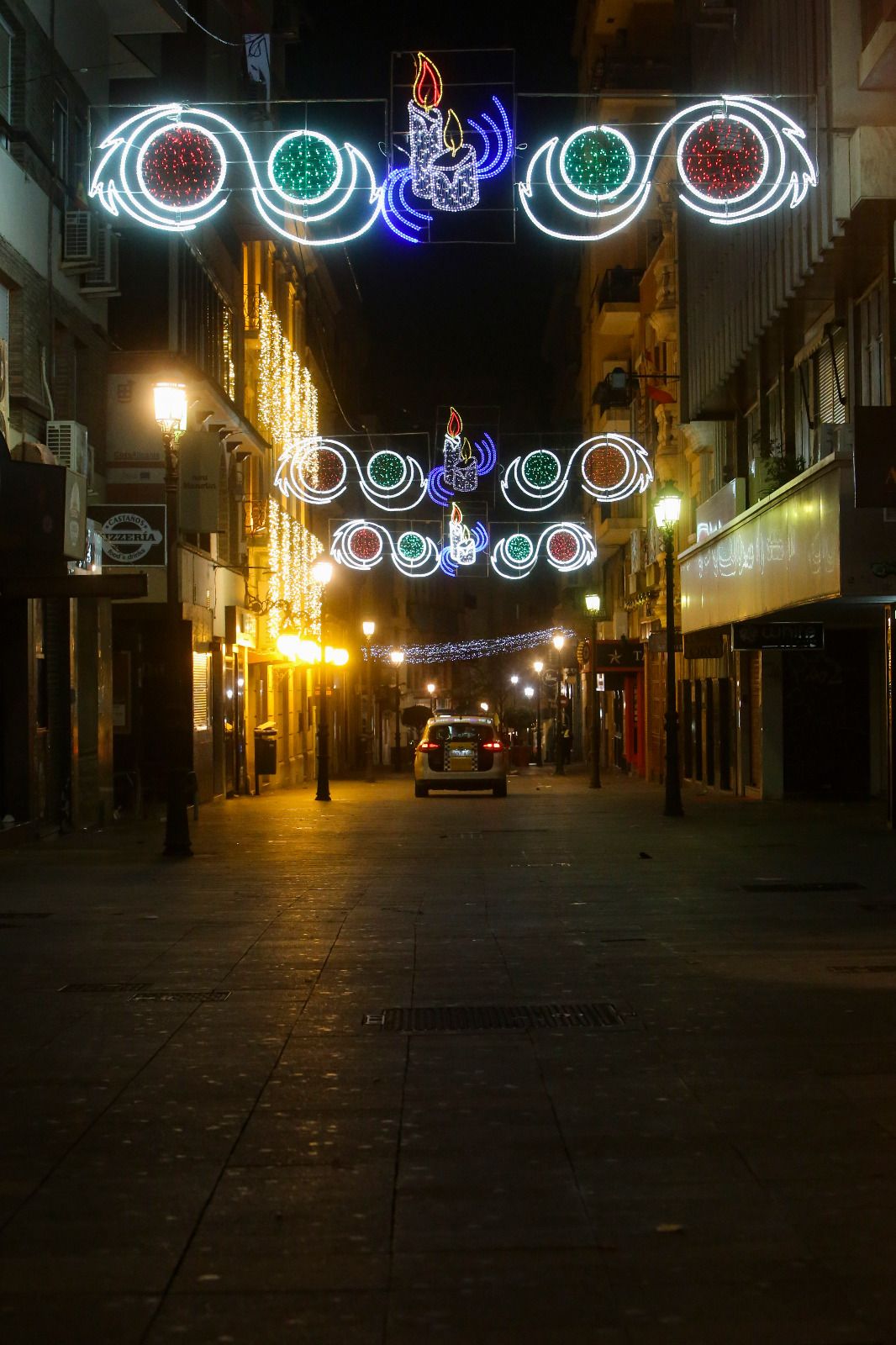 Alicante, vacía durante la Nochevieja del año Covid