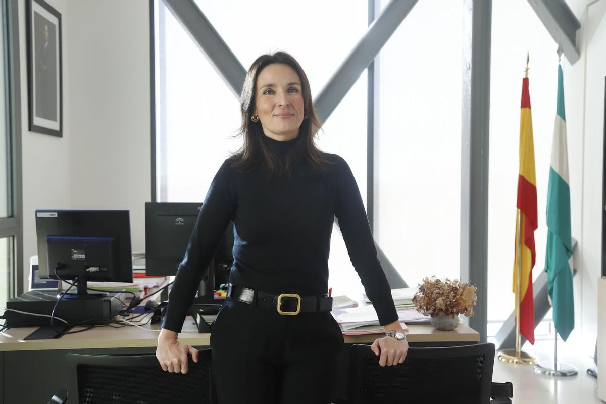 Eva Álvarez, jueza decana de Córdoba, en su despacho.